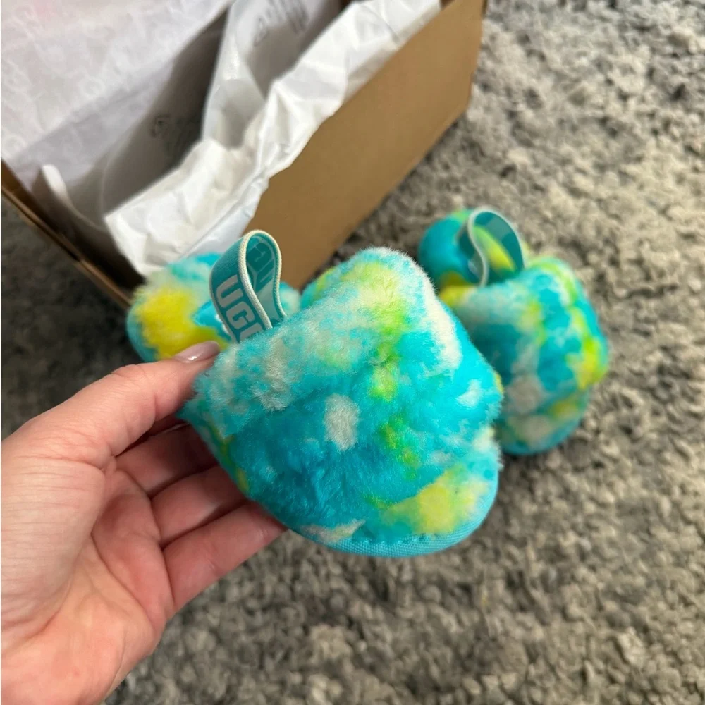 UGG Turquoise and Lime Baby Booties